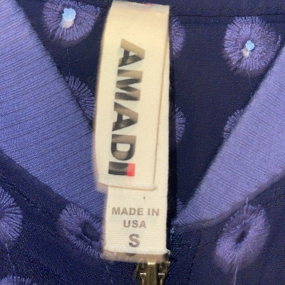 Anthropologie Amadi Eyelet Bomber Jacket Small. B1 - Picture 8 of 9